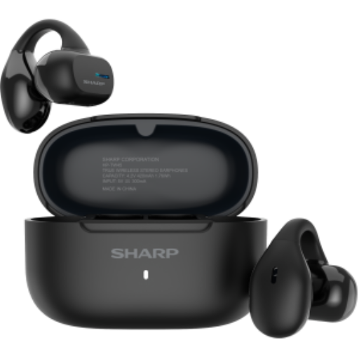 Écouteurs sans fil intra-auriculaires Sharp HP-TW45 Open-Ear – Maintien sûr, résistance à l'eau IPX4