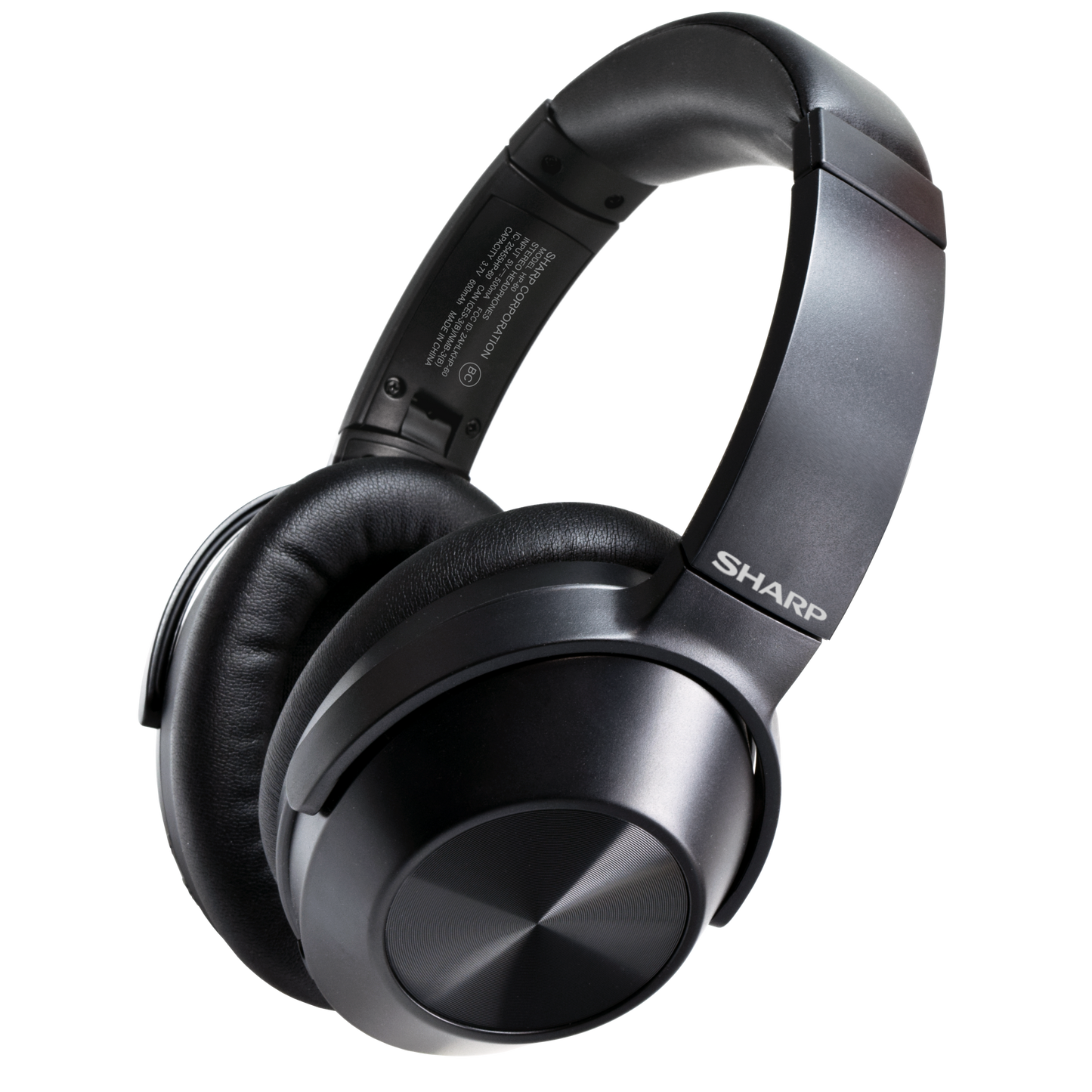 Sharp HP-60 professional black wireless ANC over-ear headphones with padded headband and ear cups.